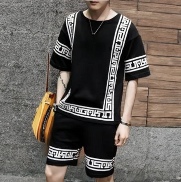 Men's Vintage t Shirt Men Jogger 2 Pieces Tracksuit Sets With Low Price Casual Sets