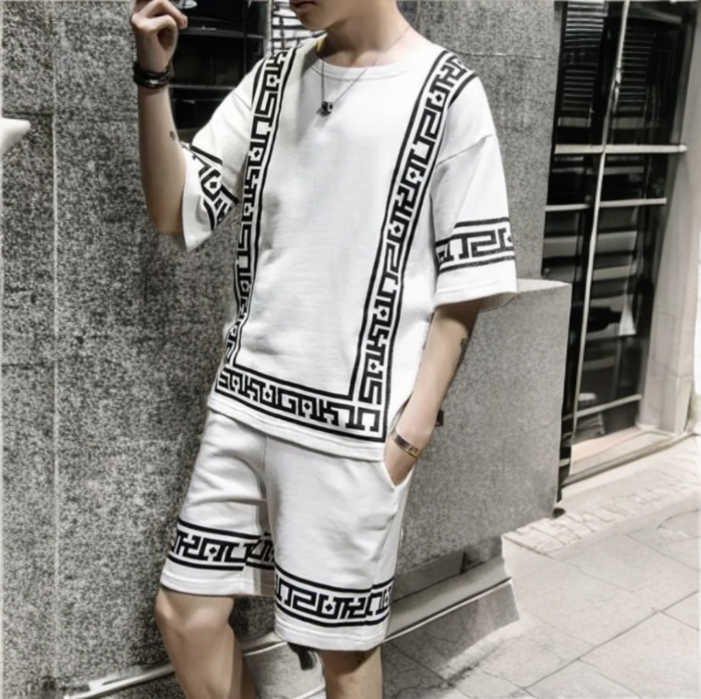 Men's Vintage t Shirt Men Jogger 2 Pieces Tracksuit Sets With Low Price Casual Sets